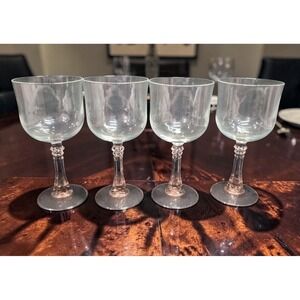 Cristal D'Arques Durand Blush Pink‎ Wine Glasses, Set of 4, Stemware, Drinkware